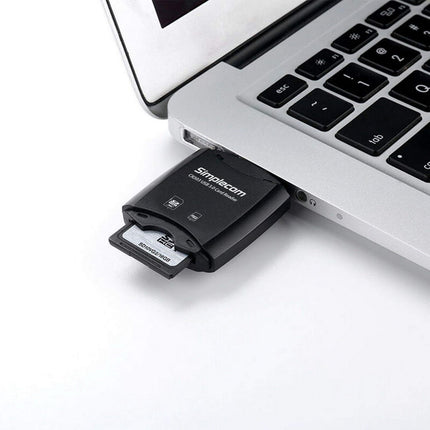 Simplecom CR303 2 Slot SuperSpeed USB 3.0 Card Reader with Dual Caps 5