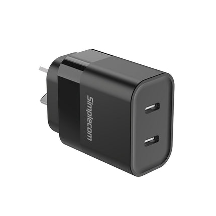 Simplecom CU221 Dual USB-C Fast Wall Charger PD 20W for Phone Tablet 2