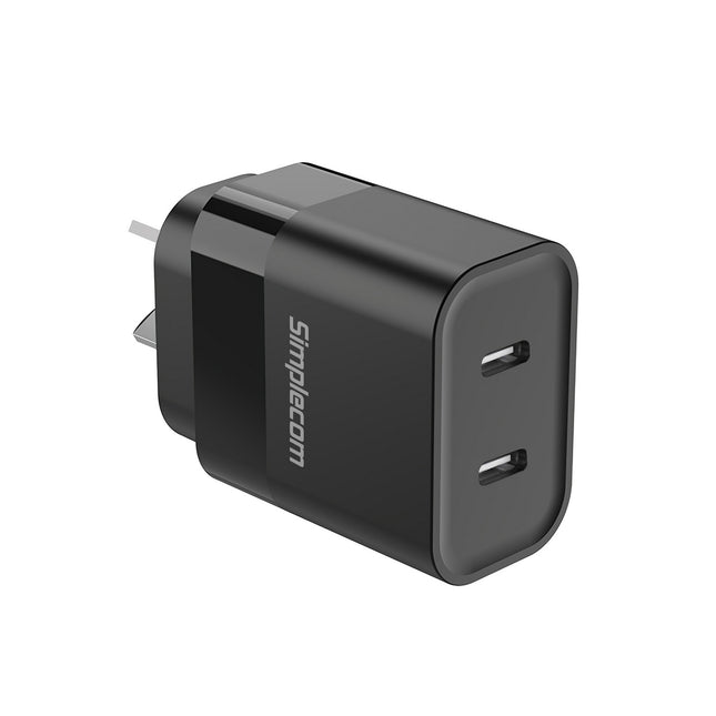 Simplecom CU221 Dual USB-C Fast Wall Charger PD 20W for Phone Tablet 2