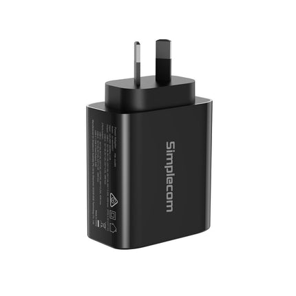 Simplecom CU265 Dual Port PD 65W GaN Fast Wall Charger USB-C + USB-A for Phone Laptop 3
