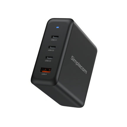 Simplecom CU400 4-Port PD 100W GaN Fast Charger 3xUSB-C + USB-A for Phone Tablet Laptop 3