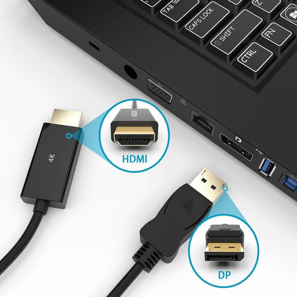 Simplecom DA201 4K DisplayPort to HDMI Cable 2160P Ultra HD 1.8M 3