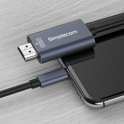 Simplecom DA322 USB-C Type-C to HDMI 2.0 Cable 2M HDCP 4K@60Hz 5