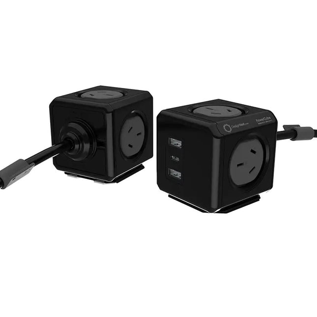 Allocacoc PowerCube Extended 4 Outlets 2 USB-A + 1 USB-C PD 20W with Surge 1.5M Black (11407-AUEUAC) 2