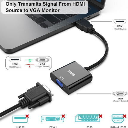 BENFEI HDMI to VGA Gold-Plated HDMI to VGA Adapter 4