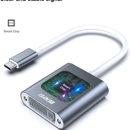 BENFEI 000164GY USB C to DVI Adapter [Thunderbolt 3/4 Compatible] 2