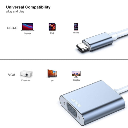 BENFEI USB C to VGA Adapter (Thunderbolt 3) 5