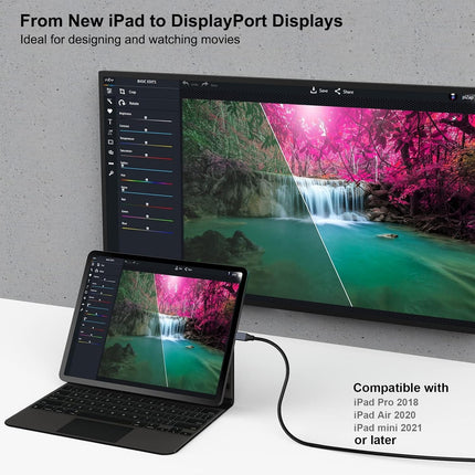 BENFEI USB-C to DisplayPort 3M (10 Feet) Cable(8K@60Hz 4K@144Hz) 6
