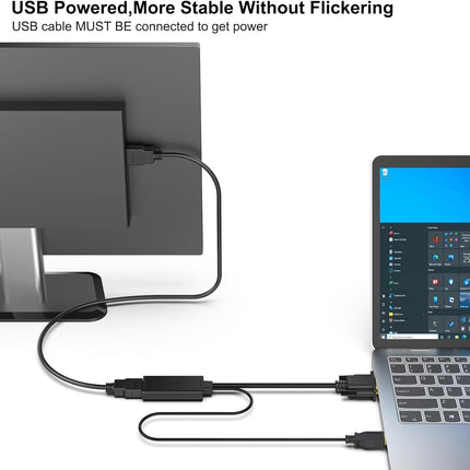 BENFEI 210BK VGA to HDMI Adapter with Audio Support and 1080P Resolution 4