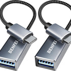 BENFEI 262GY-2P USB 3.0 USB-C to USB-A Adapter (2-pack)
