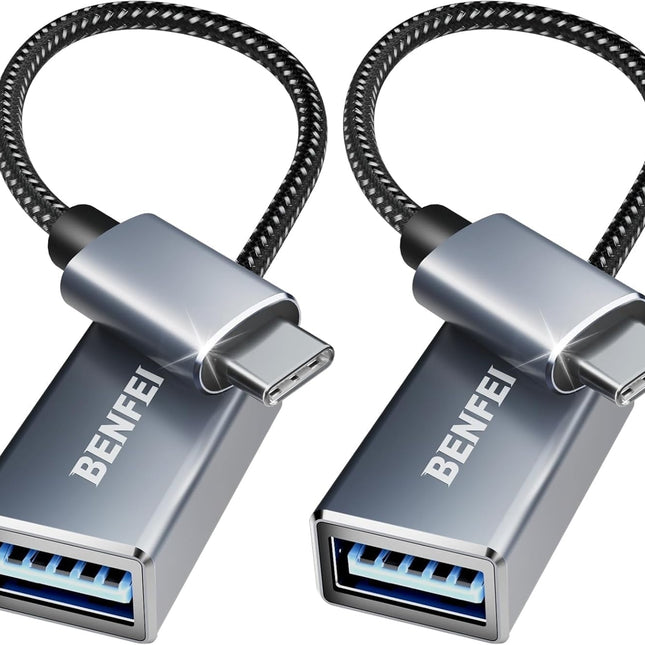 BENFEI 262GY-2P USB 3.0 USB-C to USB-A Adapter (2-pack)