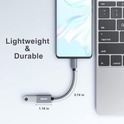 BENFEI 262GY-2P USB 3.0 USB-C to USB-A Adapter (2-pack) 4