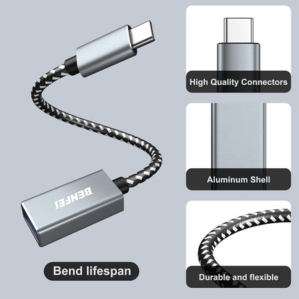 BENFEI 262GY-2P USB 3.0 USB-C to USB-A Adapter (2-pack) 5