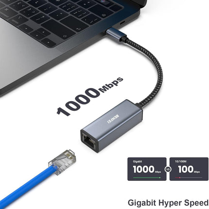 BENFEI USB-C to Ethernet Adapter (Thunderbolt 3 to RJ45) 2