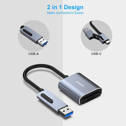 BENFEI USB Type-C/Type-A to SD TF Card Reader 2