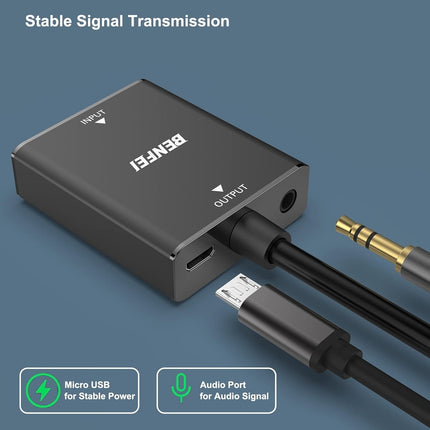 BENFEI HDMI to VGA, Uni-Directional HDMI Computer to VGA Monitor  Adapter (Female to Male) with 3.5mm Audio Jack 2