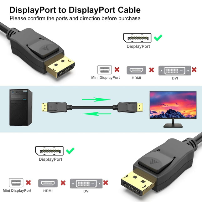 BENFEI 000279BK DP to DP Male to Male Cable 0.9M 2