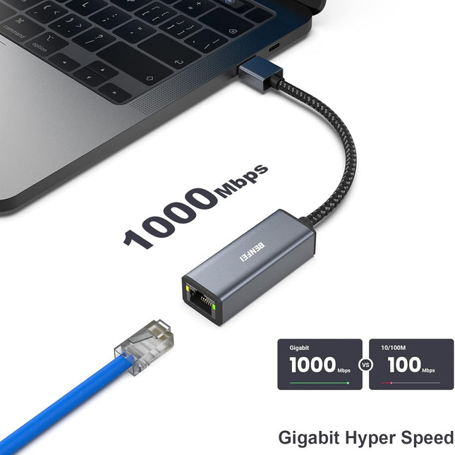 BENFEI USB 3.0 to Gigabit Ethernet Adapter 2