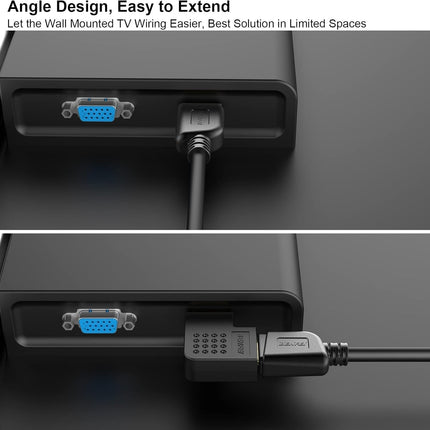 BENFEI HDMI Male to Female Right Angle 90 Degree Adapter 2