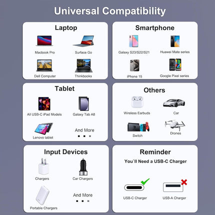 BENFEI 351SL-6F 100W USB-C to USB-C Fast Charging Cable Aluminum Shell Tangle-Free Silicone 6
