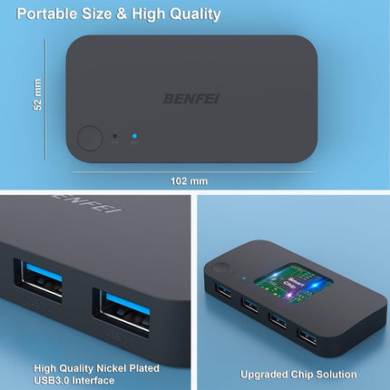 BENFEI 4-port USB 3.0 Switch 7