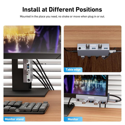 BENFEI 000355GY USB 3.0 HDMI KVM Switch(8K@60Hz) with 4 USB 3.0 Ports for 2 Computers Sharing Monitor Keyboard Mouse 4