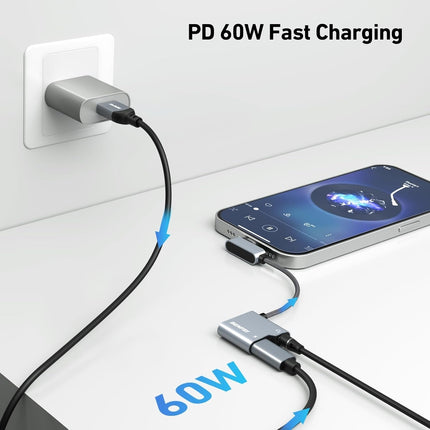 BENFEI USB C to Audio Jack Adapter with 60W Fast Charging 3