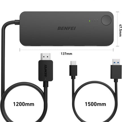 BENFEI 365BK HDMI Switch 4 in 1 Out 4K@60Hz, 2K@144Hz, HDCP 2.3 (with Adaptive Equalization Support 30ft HDMI Transmit) 7