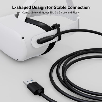 BENFEI 375BK-3M USB 3.0 to Right Angled USB-C PVC 3M 3