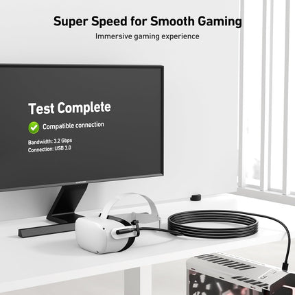 BENFEI 375BK-5M Link Cable 16 FT USB 3.0 to USB C Cable for VR Headset 5M 4