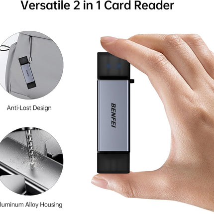 BENFEI SD Card Reader, USB C to SD Micro SD Card Memory Card  Adapter 6