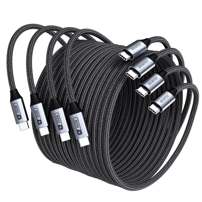BENFEI 000383GY USB-C to USB-C Cable (4K@120Hz), 100W PD Fast Charging, 10Gbps Data Transfer for I-phone 15/16/17 and Samsung / Google phone 1M