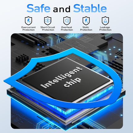 BENFEI 000385BK 2.5 Inch SATA to USB-A + USB-C Tool Free External Hard Drive Enclosure (6Gbps, Optimized for SSD, Support UASP SATA III) 4
