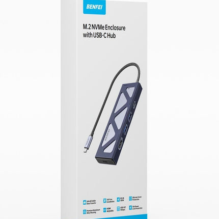 BENFEI 000389GY M.2 NVMe Enclosure with USB-C Hub 10