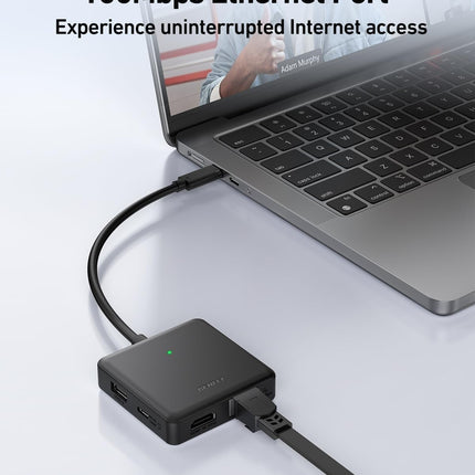 BENFEI 399BK 6-in-1 USB-C HUB to HDMI(8K)+USB3.2(10Gbps)+USB2.0x2+PD100W+RJ45 Black 4