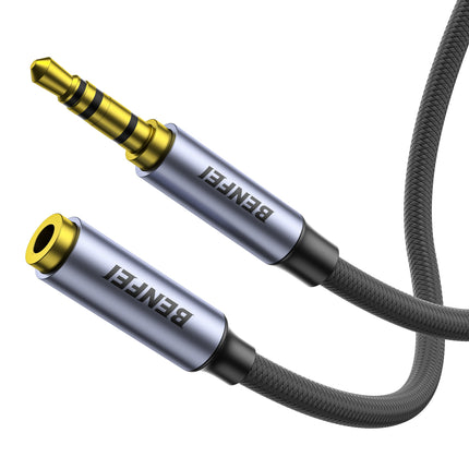 BENFEI 421GY 1M 3.5mm Male to Female AUX Extension Cable, TRRS 4-Pole Stereo Audio Jack Cord for Headphones, Microphone, Smartphones, PC, Laptop, Speakers