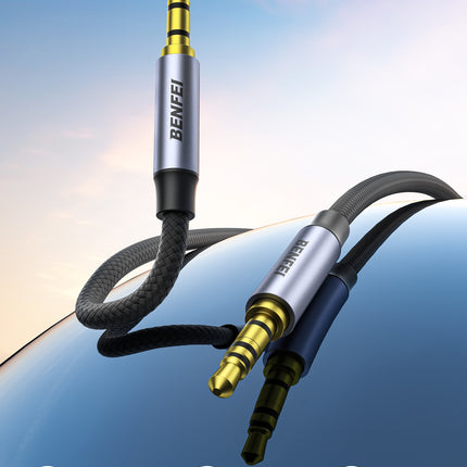 BENFEI 427GY 3M 3.5mm TRRS Male to Male Audio Cable, 4-Pole Stereo Mic Aux Cable, Nylon Braided Headphone Jack Cord 2