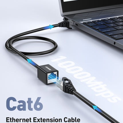 BENFEI 435BK-2M RJ45 Extension Male/Female Patch cords Cat6 1000Mbps 2M 2