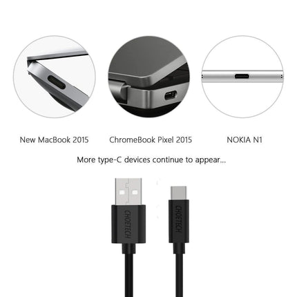 CHOETECH AC0004 USB-A to USB-C Charge & Sync Cable 3M Black 3