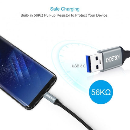 CHOETECH AC0007 USB 3.0 Type-A to Type-C Cable 1M 2