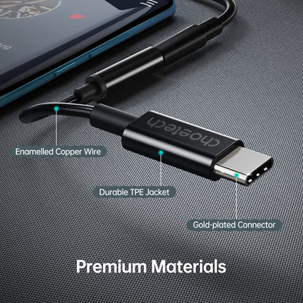 CHOETECH AUX003 USB-C To 3.5mm Headphone Adapter 7