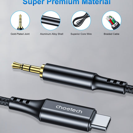 CHOETECH AUX006 Type-C To 3.5mm Audio Cable 1M 5