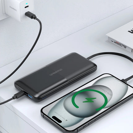CHOETECH B654 10000mAh Pwer Bank 22.5W USB-A / USB-C / micro USB with built-in USB-C / Lightning cable - black 6