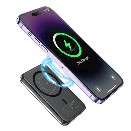 CHOETECH B655-SL 5000mAh Magnetic Wireless Power Bank 10W (Silver) 3