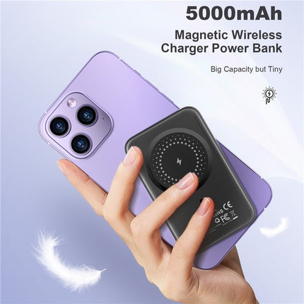 CHOETECH B655-SL 5000mAh Magnetic Wireless Power Bank 10W (Silver) 8