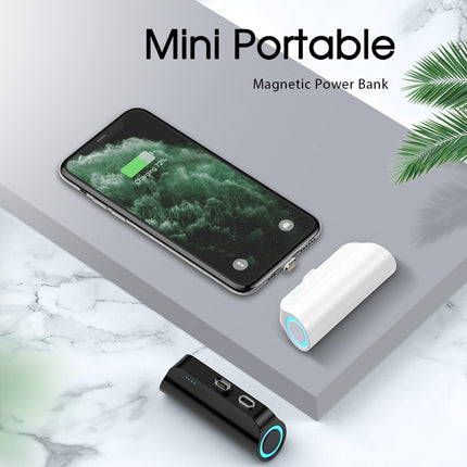 CHOETECH B660-BK 3000mAh Mini Power Bank with 3 Magnetic Connectors (Black) 5