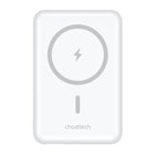 CHOETECH B662-WH USB-A + USB-C + Wireless Magnetic Power bank 5000mAh (White)