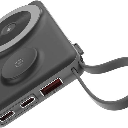 CHOETECH B695-BK 10000mAh 22.5W USB-A + USB-C x 2 + MagLeap Wireless Charge Power Bank Black 2