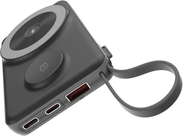 CHOETECH B695-BK 10000mAh 22.5W USB-A + USB-C x 2 + MagLeap Wireless Charge Power Bank Black 2