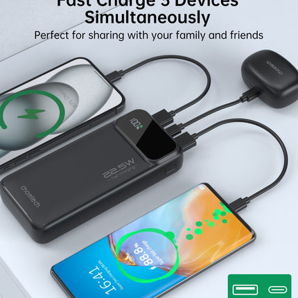 CHOETECH B729 20000mAh Power Bank PD22.5W with Digital Display 9